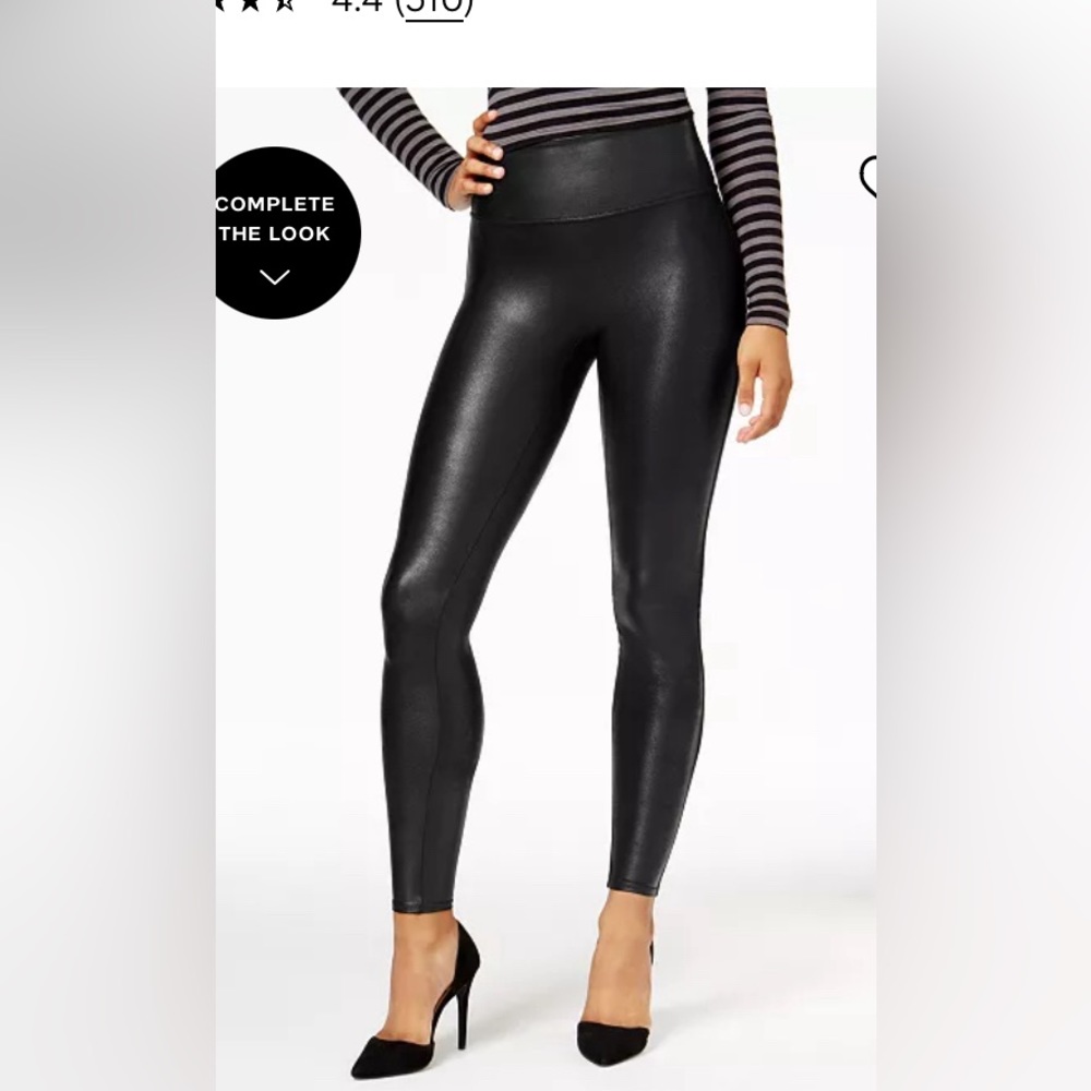 SPANX FAUX LEATHER LEGGINGS size s/p